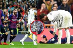 Lionel Messi y Sergio Ramos estuvieron cara a cara por un manotazo del madridista.