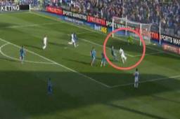 Cristiano marcando su primera diana en este temporada en el fútbol español.