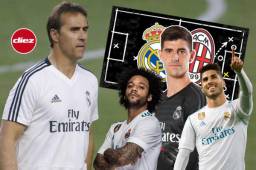 El Real Madrid recibe este sábado al Milan por el Trofeo Santiago Bernabéu y esta sería su alineación. El portero costarricense, Keylor Navas, podría arrancar desde el banquillo y en su lugar debutaría el belga Thibaut Courtois, apunta la prensa española.