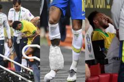 Neymar ha quedado oficialmente afuera de la Copa América y en pleno torbellino judicial. El jugado abandonó el estadio en muletas.