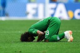 Arabia Saudita recibió una paliza de 5-0 en su primer partido contra Rusia. Foto AFP