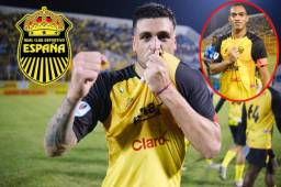 El delantero Ramiro Rocca es el goleador de los aurinegros en el torneo con 11 anotaciones y Devron García le ha dado solidez a la defensiva. Fotos DIEZ