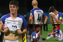 Las jóvenes figuras de Estados Unidos se desplomaron en Trinidad y las fotos son impresionantes. Christian Pulisic del Borussia Dortmund, fue el que más lloró.