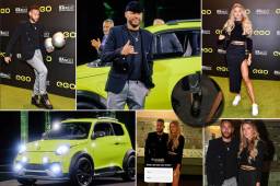 Neymar estuvo muy bien acompañado en el lanzamiento de su nuevo auto eléctrico. El jugador lució una botas muy costosas y se puso a dominar el balón con ellas. Qué noche la del brasileño.
