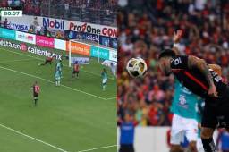 Captura del fallo de Edgar Zaldivar ante la portería de León.