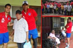 El Olimpia hizo una enorme labor en su visita a El Paraíso y visitó el asilo de ancianos, Dante Casorelli, llevando comida y provisiones a los abuelitos que los recibieron con enorme alegría.