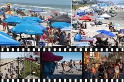 Miles de personas abarrotaron este fin de semana las playas de la costa este de Estados Unidos para conmemorar el Día de los Caídos (Memorial Day) que se celebra este próximo lunes.