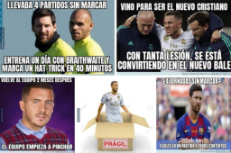 Estas son las mejores burlas de la semana, se burlan de Hazard por las lesiones y lo tildan del nuevo Bale y se rinden ante Messi por sus cuatro goles.