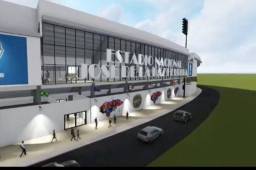 Así quedaría el estadio Nacional Chelato Uclés una vez finalizado el centro comercial.