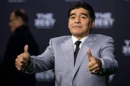 Diego Maradona criticó a las autoridades de la AFA y dice que peligra una sanción de la FIFA. Foto AFP