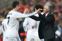 Cristiano y Ancelotti coincidieron cuando el italiano entrenó al Real Madrid.