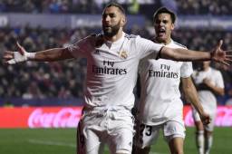 Benzema abrió el marcador en el primer tiempo desde los 12 pasos.