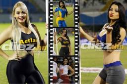 Estas son las bellezas que acapararon las miradas en el clásico Real España-Olimpia en el estadio Morazán.