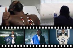 El delantero hondureño Alberth Elis en su presentación con el Girondins de Burdeos donde jugará tras llegar a préstamo proveniente del Boavista.