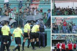 Alta tensión en el Yankel Rosenthal al final del partido. Aficionados lanzaron insultos, bebidas y hasta ofrecieron dinero a los árbitros. FOTOS: Neptalí Romero.