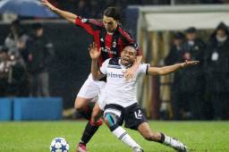 El hondureño Wilson Palacios cuando vistió la camisa del Tottenham y enfrentó al Milan por la Champions League. Foto archivo