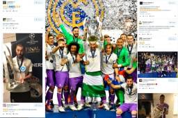 Real Madrid festejó la 12 en el Millennium Stadium de Cardiff y los jugadores lo hicieron en sus redes sociales con los siguientes mensajes.