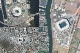 Los satélites Pléiades, operados por Airbus Defence an Space, tomaron imágenes de los 12 estadios en los que se disputarán el Mundial 2018.