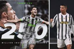 Cristiano Ronaldo también rompe récords en Instagram y supera los 250 millones de seguidores.