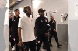 Momento en que arribaba Alberth Elis al estadio de Atlanta.