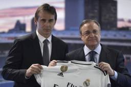 Julen Lopetegui fue presentado este día por Florentino Pérez en el Bernabéu.