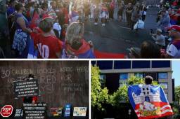 Los aficionados del tenista se manifiestan para pedir justicia.