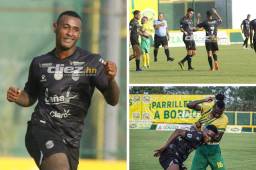 Real España logró vencer al Parrillas One en partido amistoso disputados este miércoles en La Lima. Fotos Neptalí Romero.