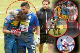 Varios jugadores del Real España rompieron en llanto tras la derrota ante Real Sociedad en el Morazán y lo que hicieron los jugadores tocoeños es de aplaudir. Acá las imágenes que la televisión no mostró. Fotos Delmer Martínez y Neptalí Romero