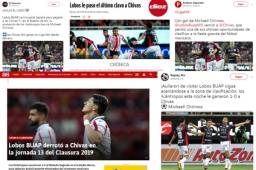 La prensa mexicana reconoció la actuación del hondureño Michaell Chirinos que gracias a su único tanto le dio el triunfo a Lobos sobre las Chivas.
