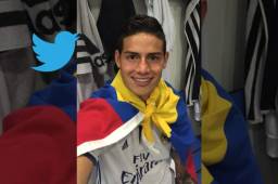 James Rodríguez festejó su primera Liga conseguida con el Real Madrid.