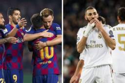 Barcelona y Real Madrid suman la misma cantidad de victorias en clásicos de Liga de España.