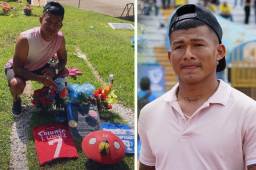 El emotivo gesto del “Chino” López tras ser campeón con Motagua: visita la tumba de su padre y cumple su promesa