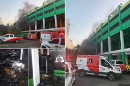 Un sujeto intentó robar en las instalaciones del estadio del Club León y teminó provocando las llamas. Mirá las fotos de todo lo que generó este atracador y lo que informó el club.