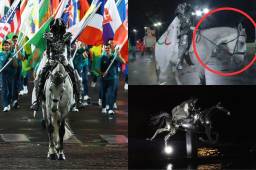 Un caballo mecánico al galope por el Sena, protagonista de la apertura de París-2024. Pero, ¿Qué se dice del caballo blanco que montó el jinete?