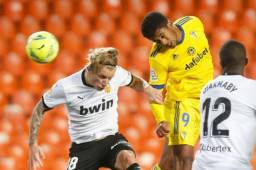 El delantero hondureño Antony Lozano marcó un gol en el empate del Cádiz ante el Valencia por la Liga de España.