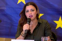 Marisa Matías, jefa de la delegación de obsevadores de la Unión Europea, brindó hoy un informe sobre las elecciones en Honduras.