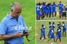 Los miembros de seguridad acompañan a la Selección de Honduras desde el hotel al lugar de entreno y viceversa. No pierden de vista a los jugadores. Foto Ronald Aceituno