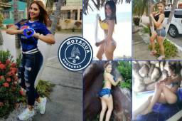 Cecilia Landa es la bella novia del jugador de Motagua Deiby Flores y estará apoyando a su equipo en el juego ante Olimpia.