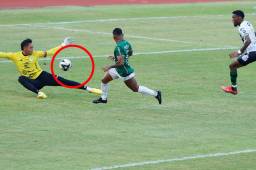 Iván “Chino” López anotó el 1-0 de Marathón ante Juticalpa en San Pedro Sula.