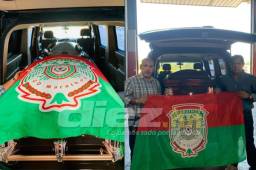 El ataúd de Pery Martínez fue enfundado con la bandera de Marathón.