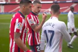 Suárez y Lucas Vázquez mantuvieron un fuerte cruce de camino a los vestidores en el descanso.