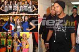 Las hermosas damas hondureñas no podían faltar en la llegada del astro Ronaldinho a Tegucigalpa.