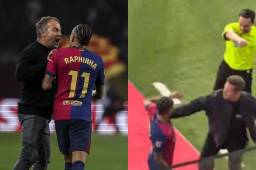 Sale a la luz lo que le dijo Raphinha al árbitro y Flick reveló todo lo que pasó: A mí no me mandes a callar