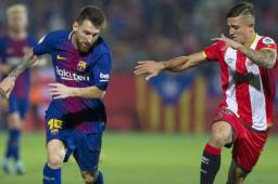 Pablo Maffeo confesó lo que le dijo Leo Messi durante el juego Girona-Barcelona. Foto EFE