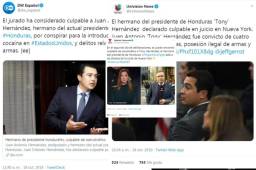 Así han informado los medios internacionales la sentencia de Tony Hernández en Estados Unidos por los cuatro delitos. En fotos así se informa.