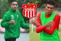 Ángel Tejeda y Sergio Peña se convirtieron en nuevos fichajes del Vida de La Ceiba. Fotos DIEZ