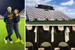 A pesar del paro de actividades de 30 días que anunció la MLS, David Beckham llevó a su esposa e hijos al estadio Miami CF.