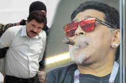 El argentino Diego Maradona llega a Sinaloa, la tierra donde nació el más famoso de los narcos, Joaquín 'El Chapo' Guzmán.
