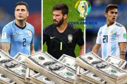 La nueva edición de la Copa América arrancará el próximo 14 de junio y Brasil es el país sede. A continuación te mostramos los jugadores más caros que estarán en este certamen.