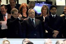 Nasser Al-Khelaifi estuvo en el palco presidencial junto a Florentino Pérez y luego bajó para arremeter contra el árbitro.